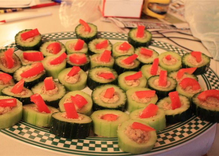 Chinese Stuffed Cucumbers Party Appetizer